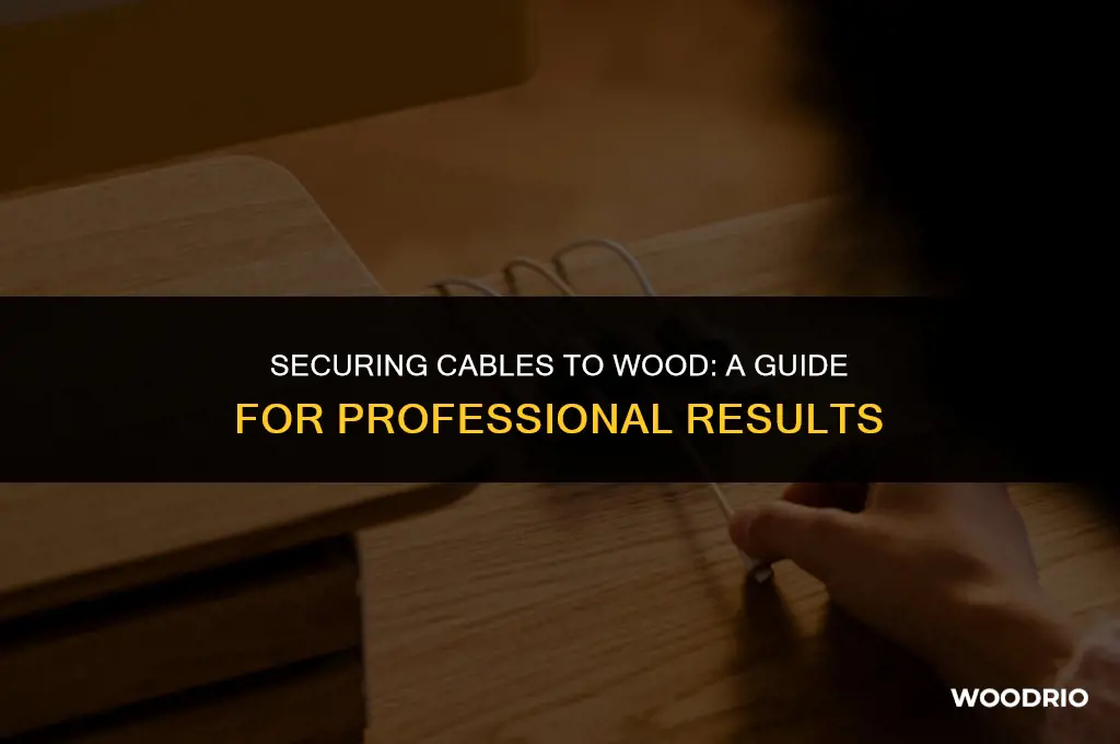 how to fasten cables to wood like cable companies do