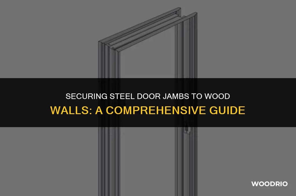 how to fasten steel door jamb onto a wood wall