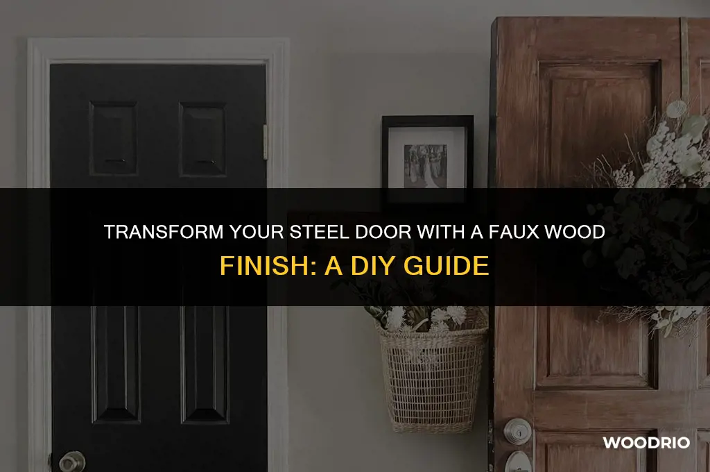how to faux wood finish a steel door