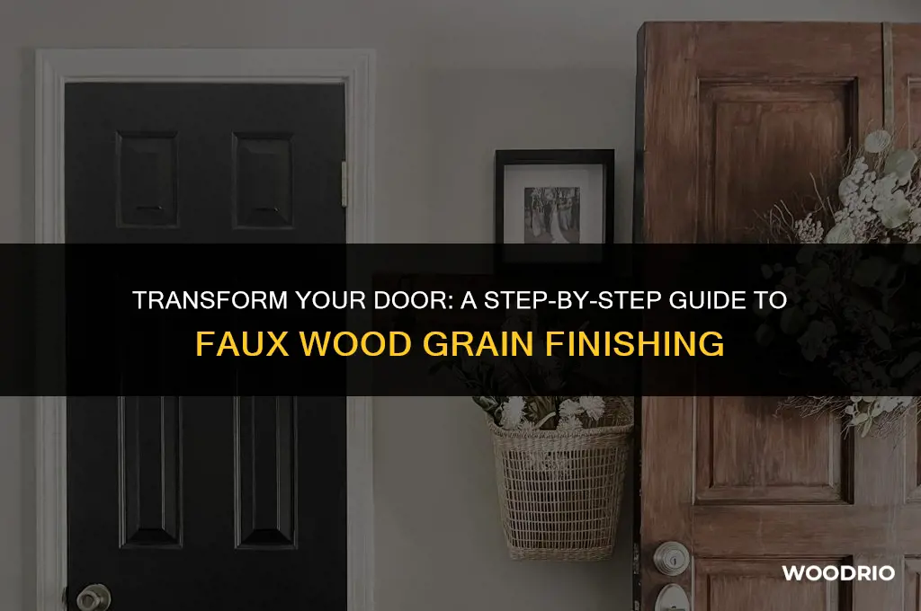 how to faux wood grain a door