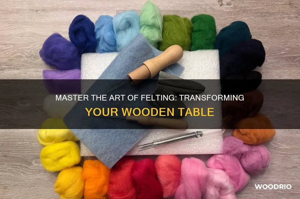 how to felt a wooden table
