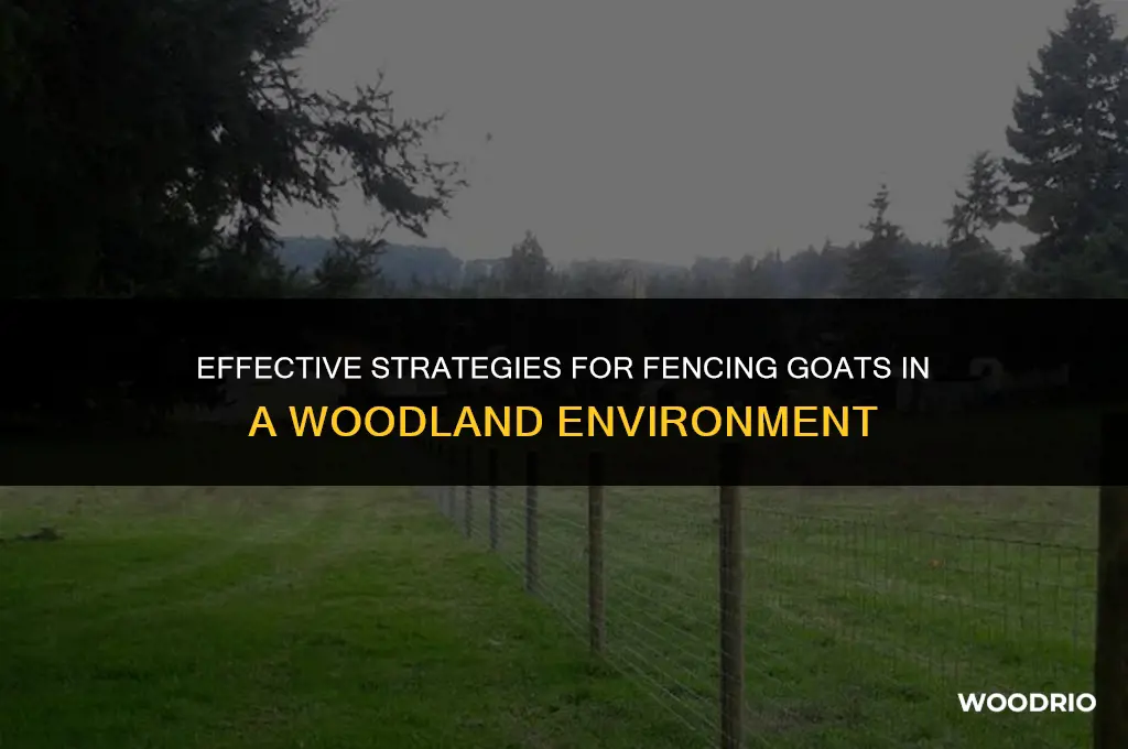how to fence goats in woods