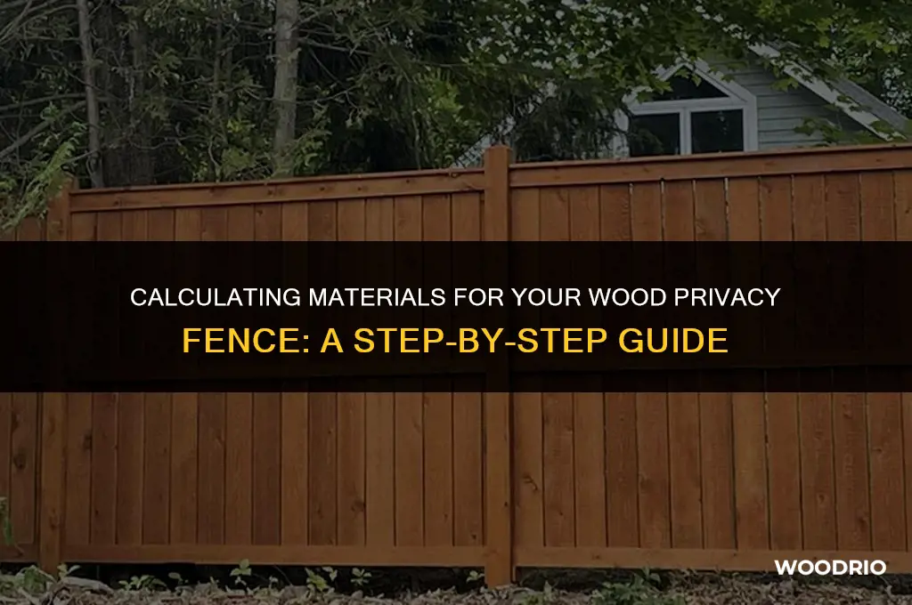 how to figure out material needed for wood privacy fence