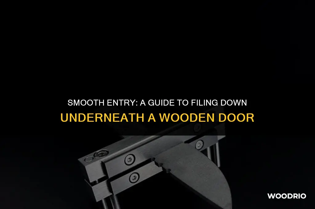 how to file down underneth a wooden door