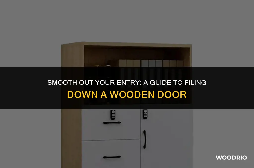 how to file down wood door