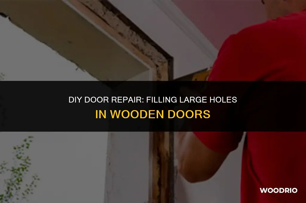 how to fill a big hole in a wooden door