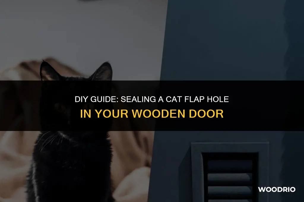 how to fill a cat flap hole in wooden door