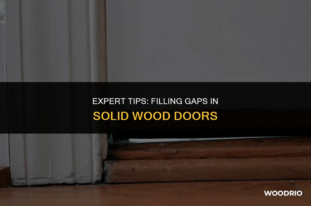 how to fill a gap in a salid wood door