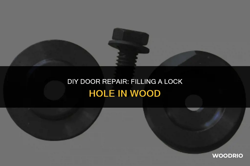 how to fill a lock hole in a wood door