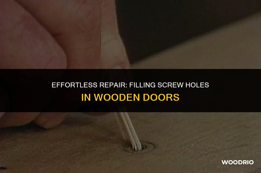 how to fill a screw hole in a wood door