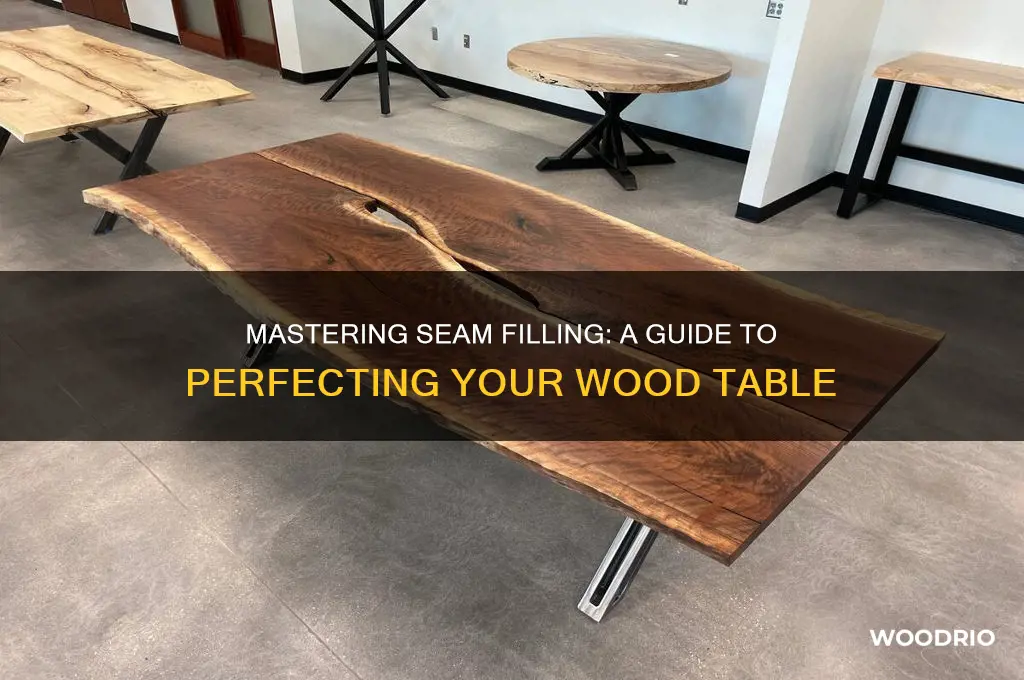how to fill a seam in a wood table