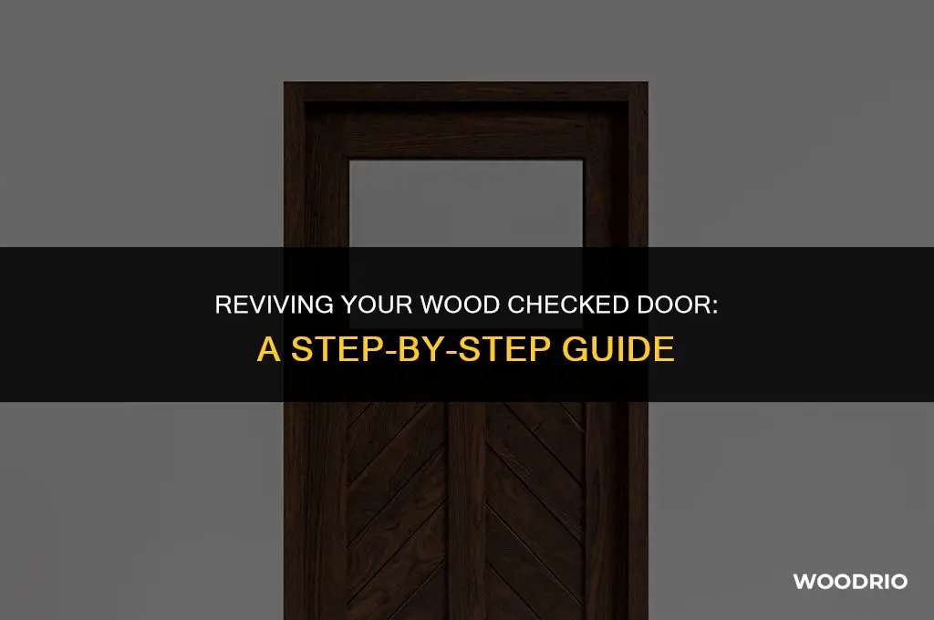 how to fill a wood checked door