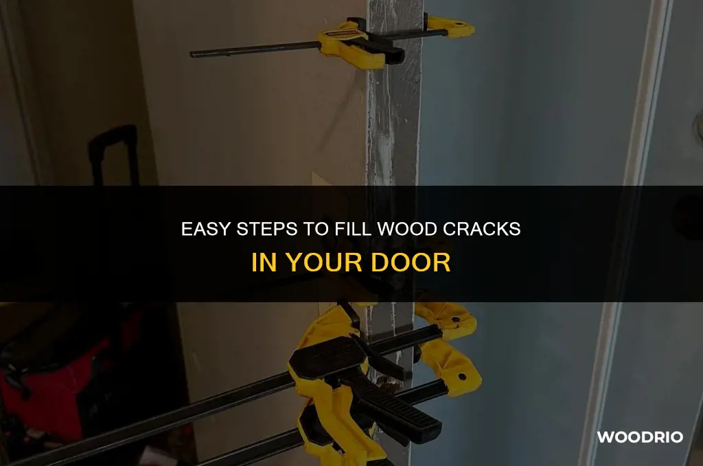 how to fill a wood crack in a wood door