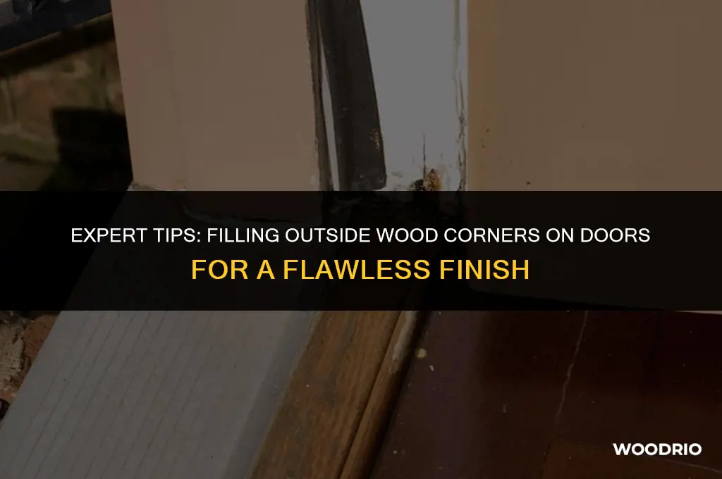 how to fill an outside wood corner on a door
