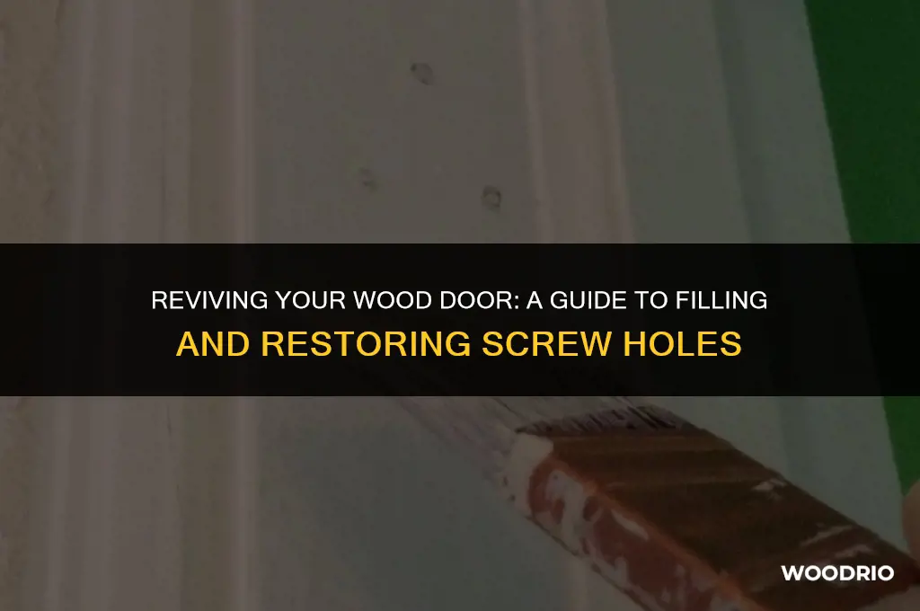 how to fill and restore wood door screw holes