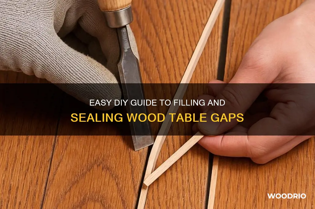how to fill and seal wood table gap
