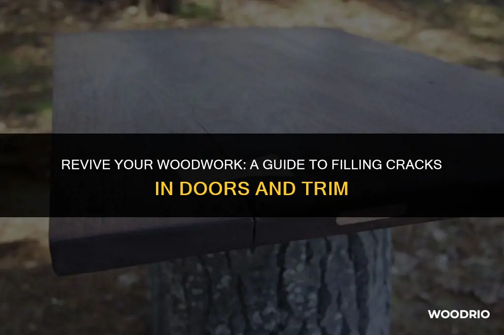 how to fill cracks in wood door and trim