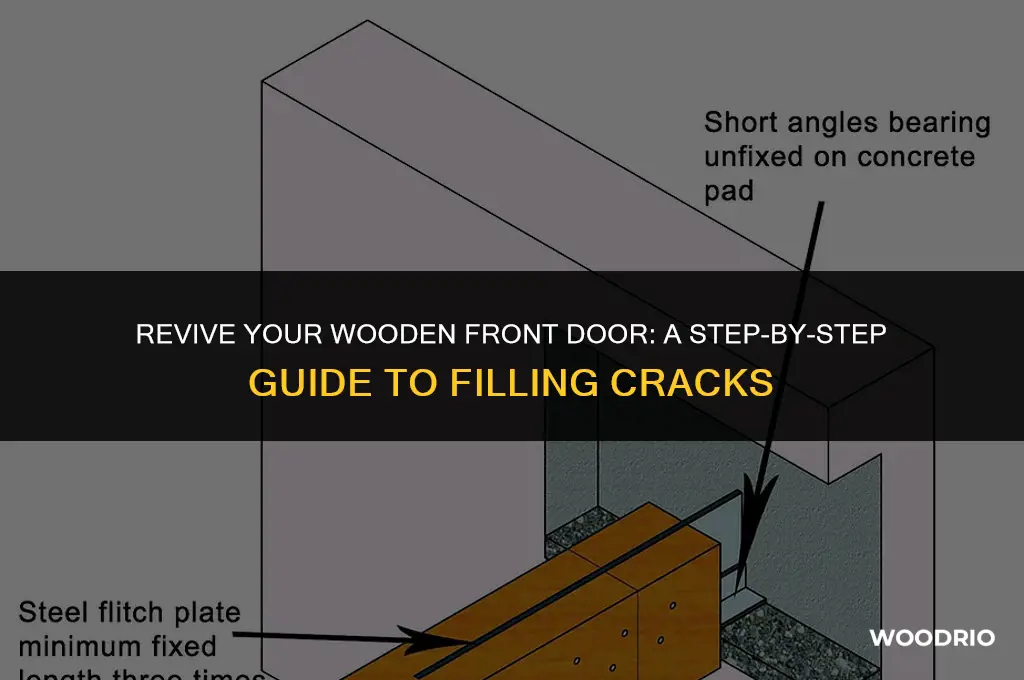 how to fill cracks in wooden front door