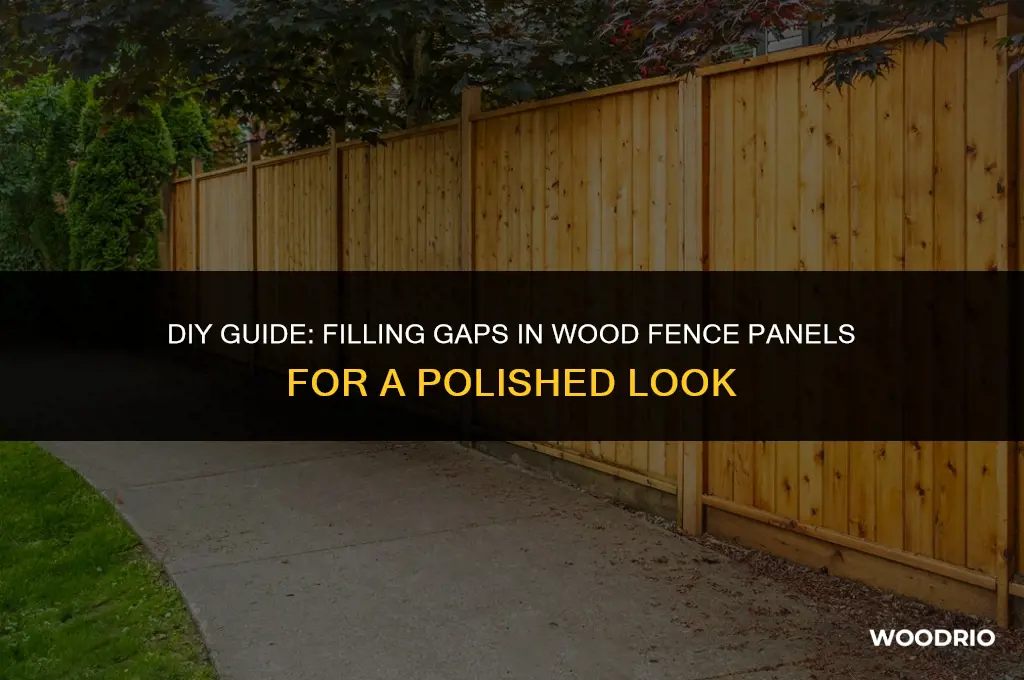 how to fill gaps in wood fence panels