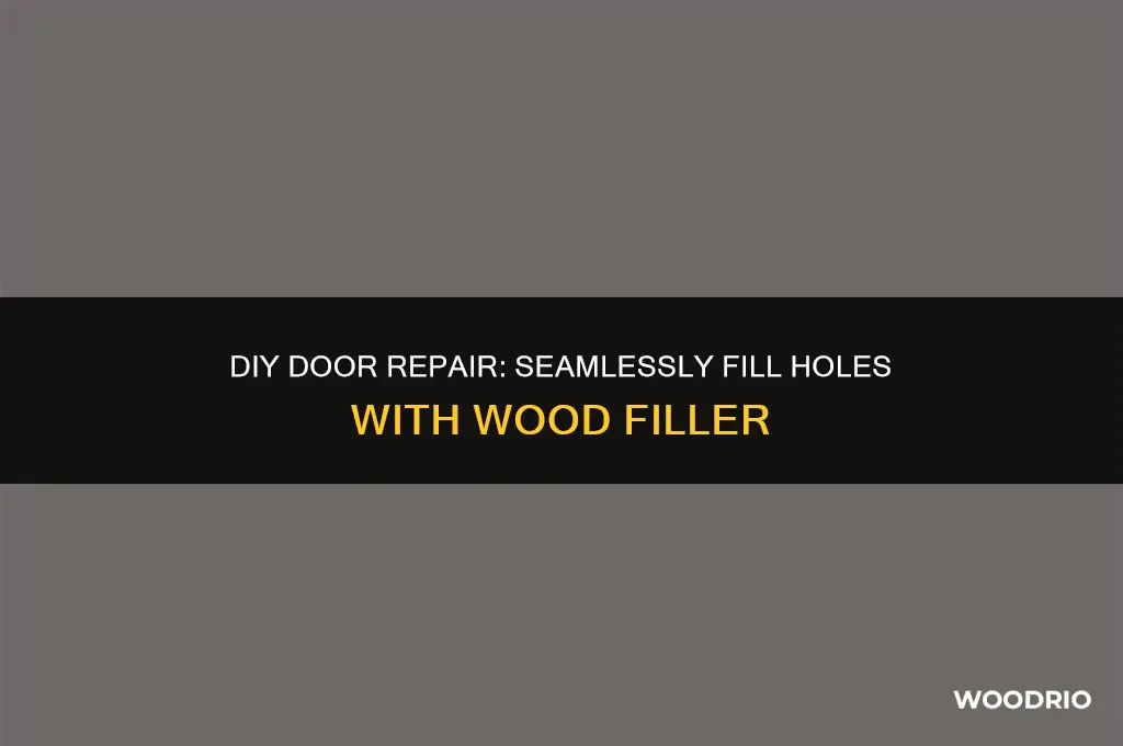 how to fill hole in door with wood filler