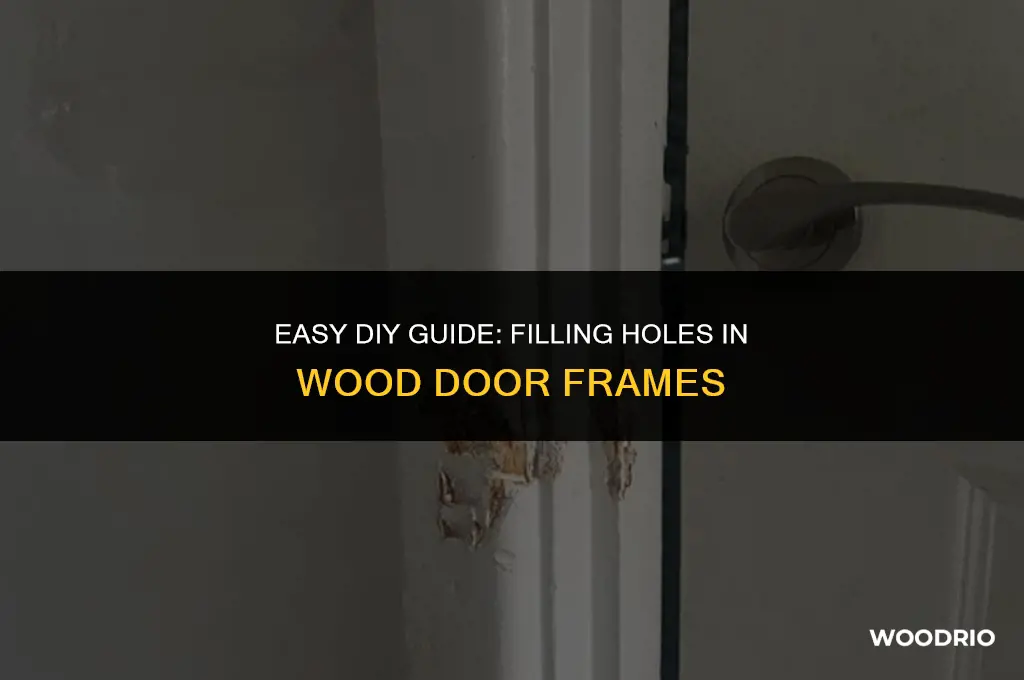 how to fill holes in wood door frames