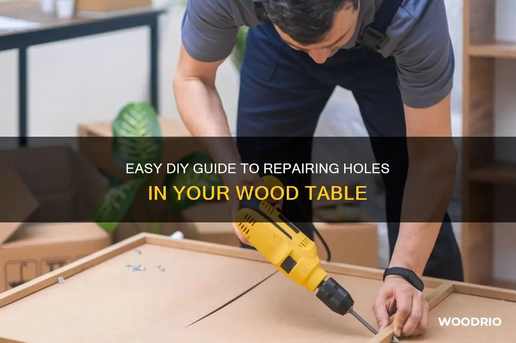how to fill holes in wood table