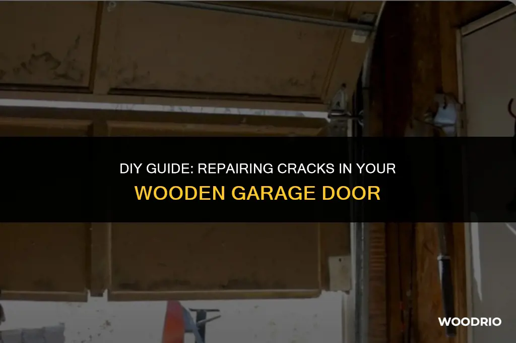 how to fill in cracks in wood garage door