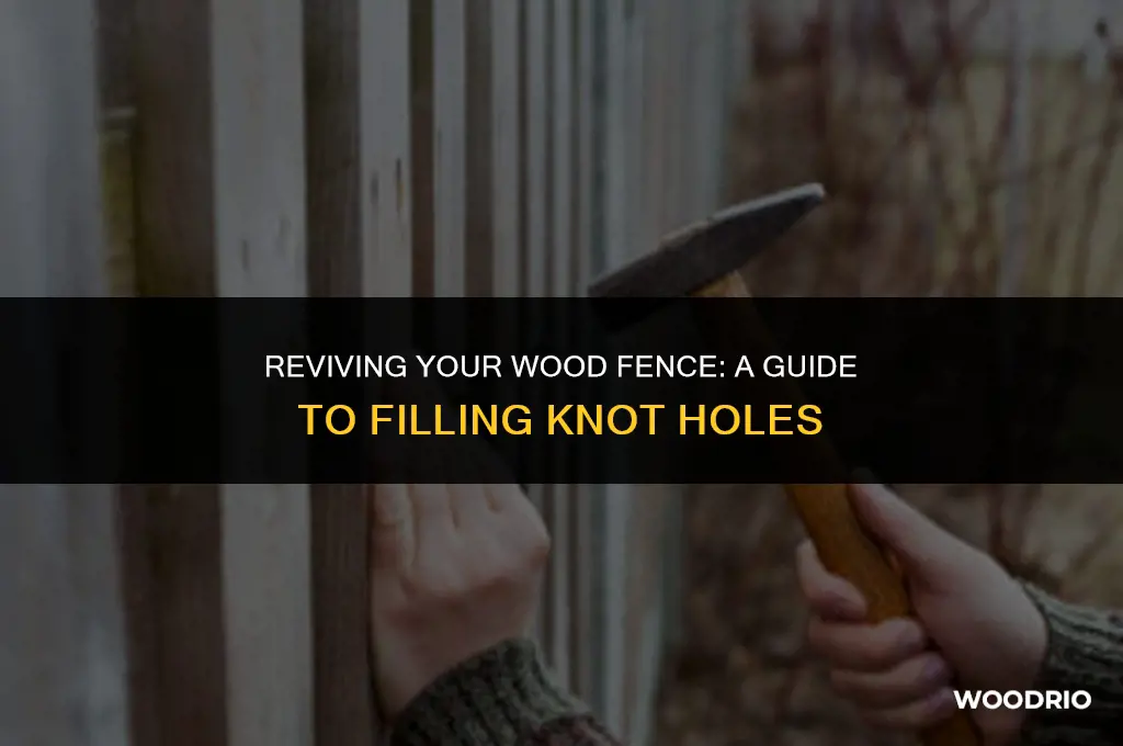 how to fill knot holes in wood fence
