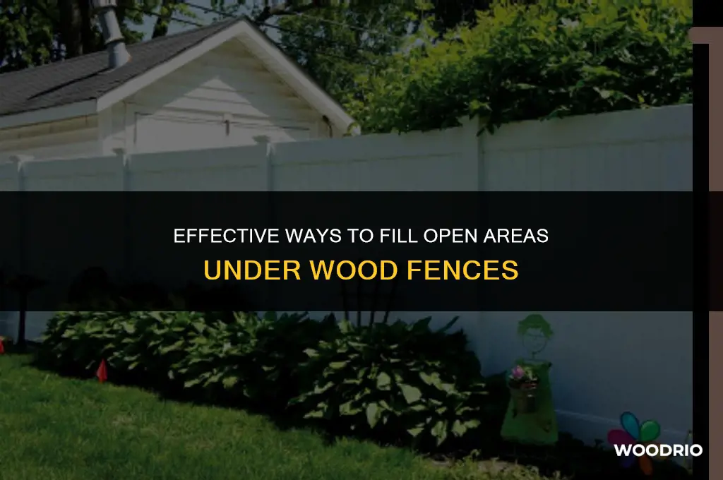 how to fill open areas under wood fences
