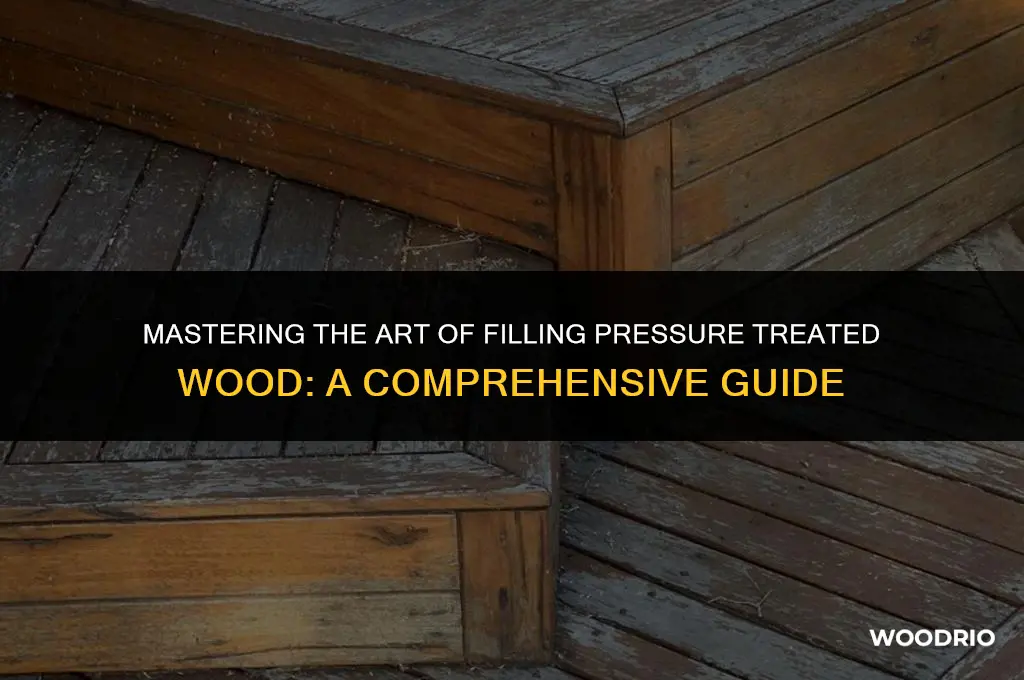 how to fill pressure treated wood