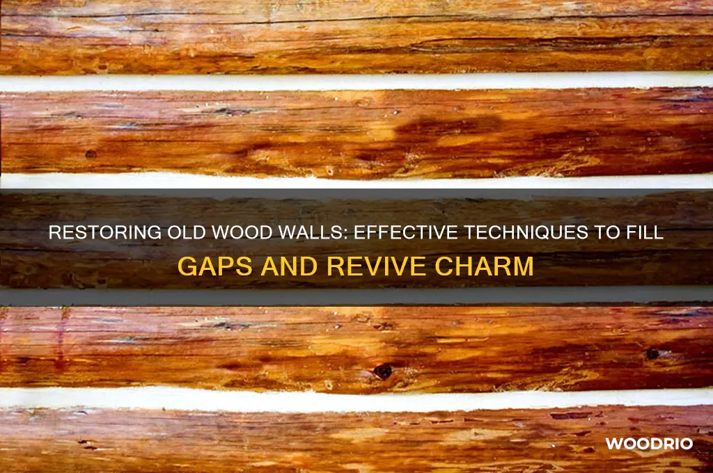 how to fill the gaps in old wood walls