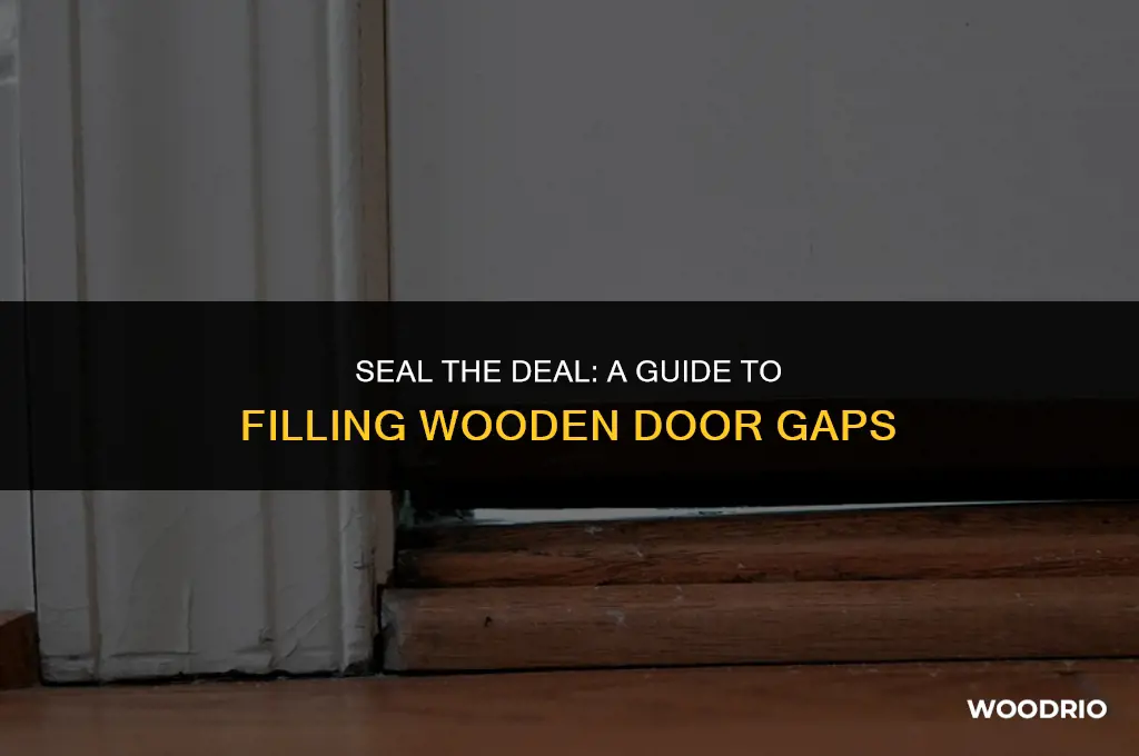 how to fill wooden door gaps