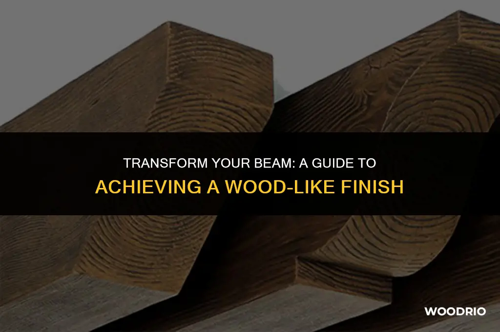 how to finish a beam to look like wood