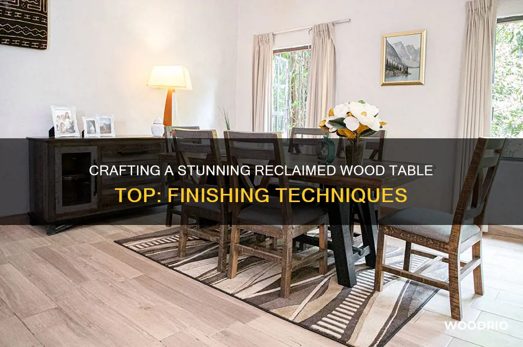 how to finish a reclaimed wood table top