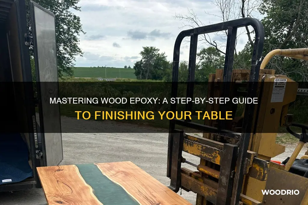 how to finish a wood epoxy table