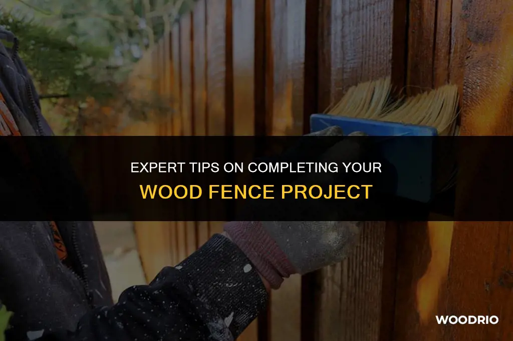 how to finish a wood fence