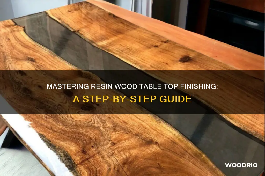 how to finish a wood table top with resin