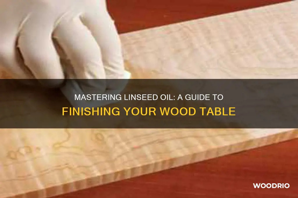 how to finish a wood table with linseed oil