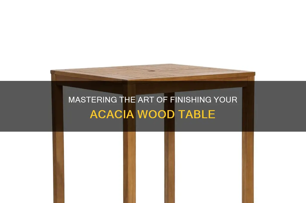 how to finish acacia wood table