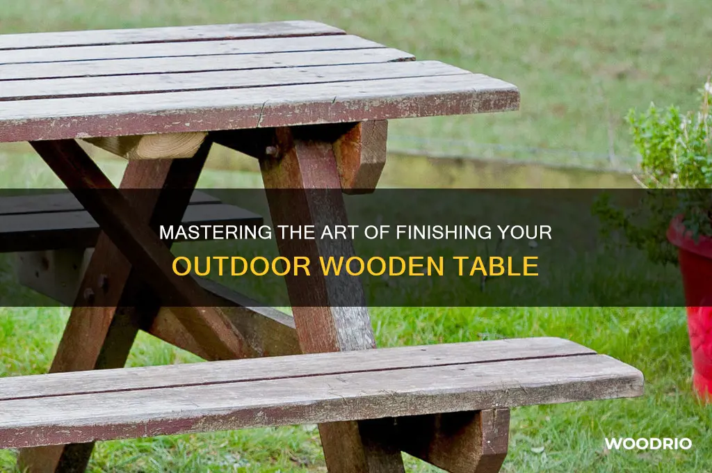 how to finish an outdoor wooden table