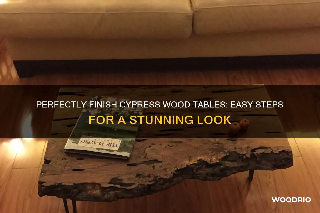 how to finish cypress wood for table