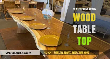Mastering the Art of Finishing Exotic Wood Table Tops