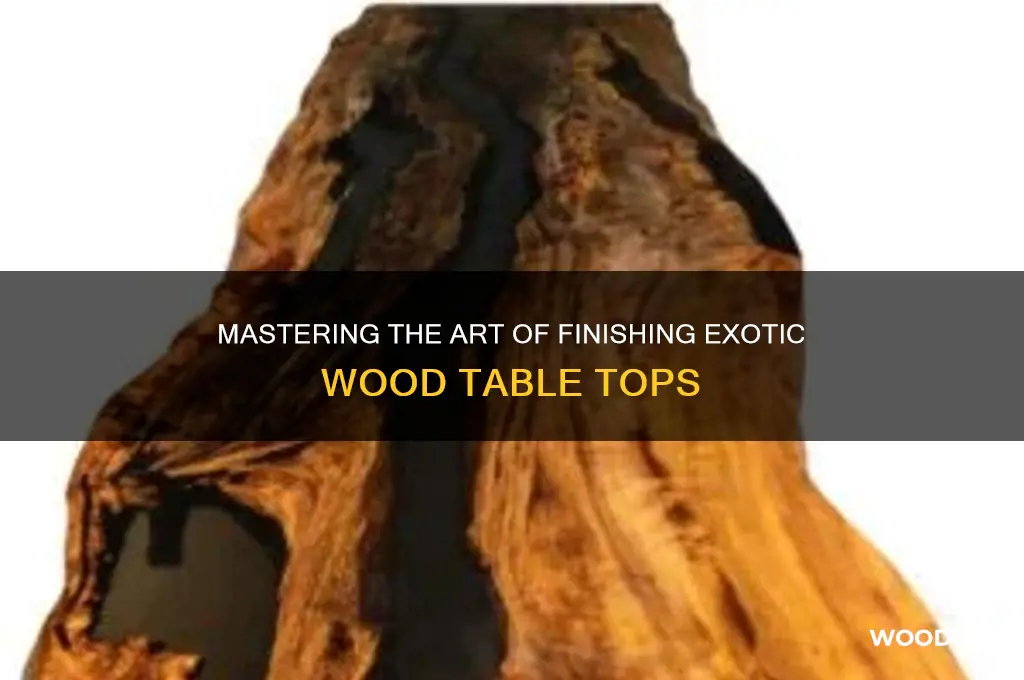 how to finish exotic wood table top