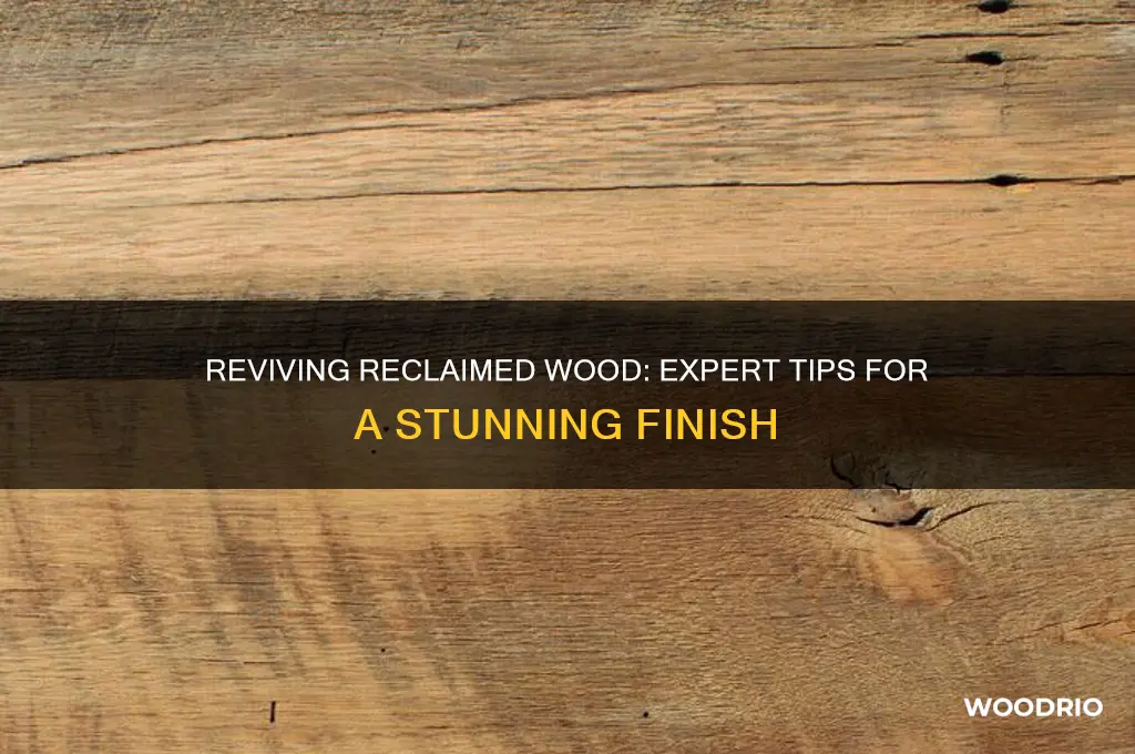 how to finish old reclaimed wood