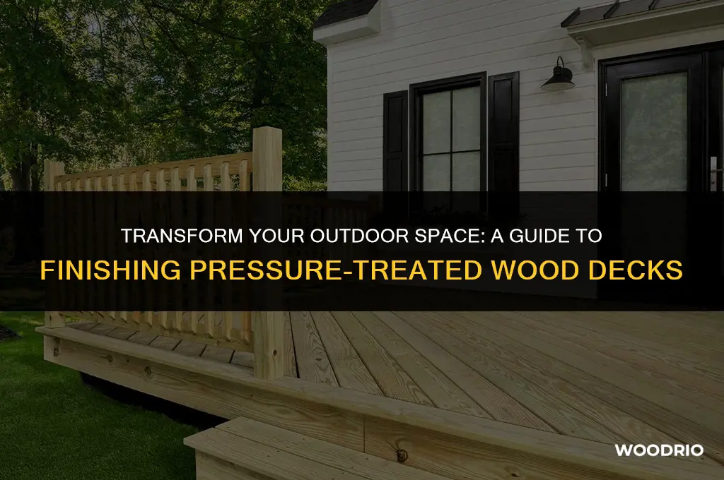 how to finish pressure treated wood deck