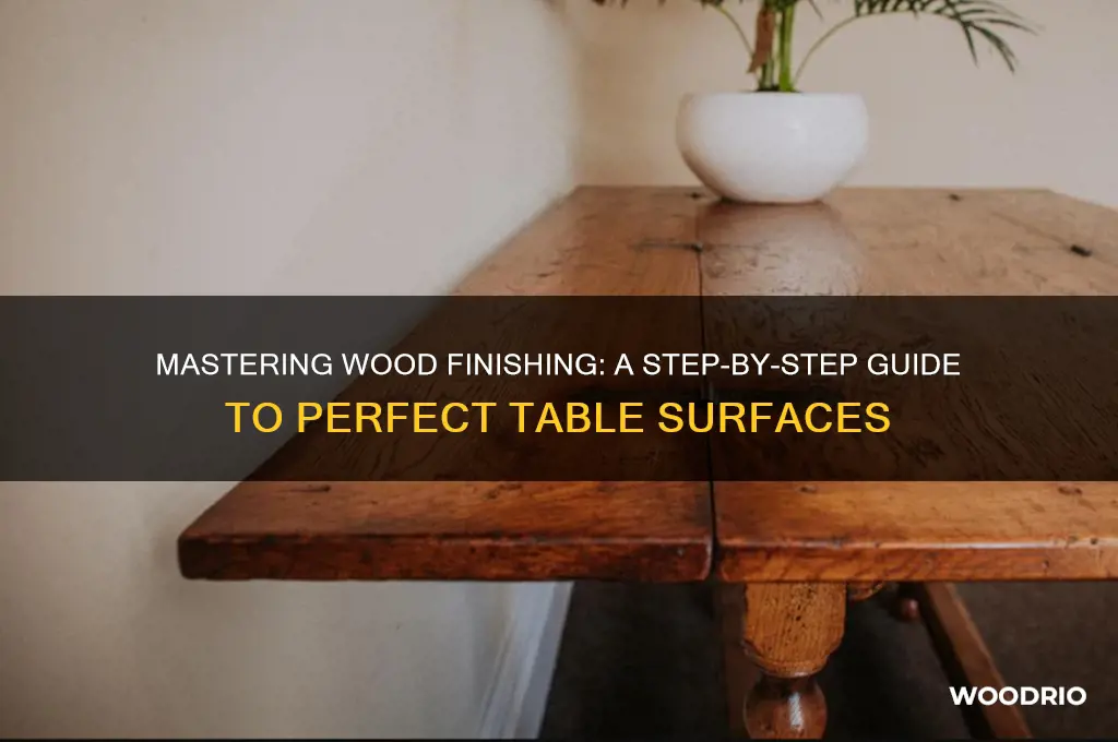 how to finish wood table