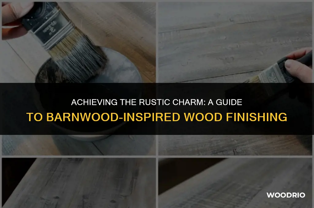 how to finish wood to look like barnwood