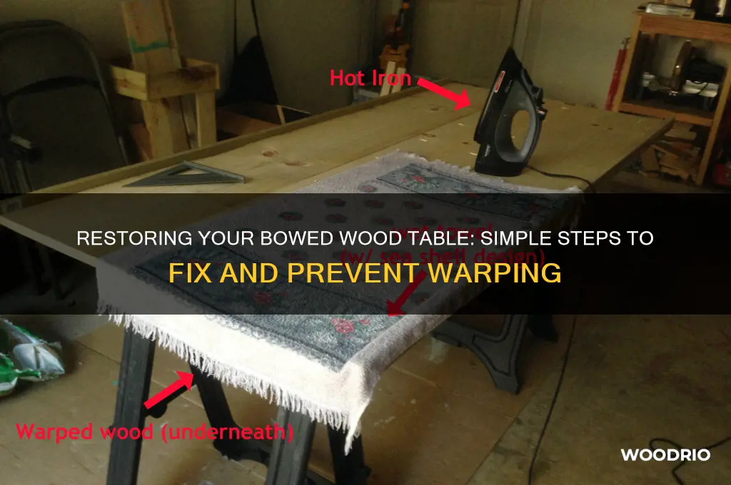 how to fix a bowed wood table