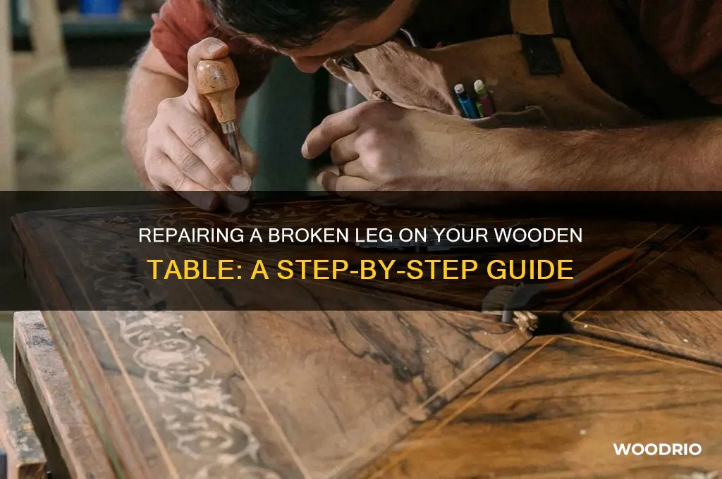how to fix a broken leg on a wooden table
