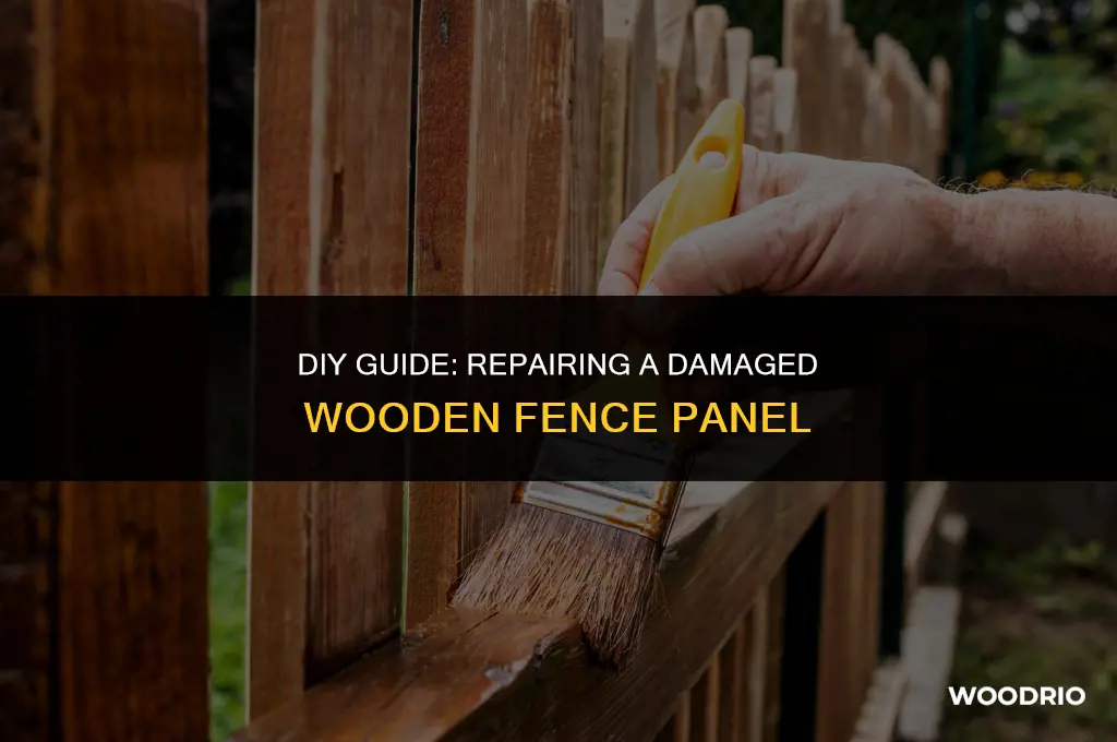 how to fix a broken wood fence panel